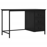 Cumpara ieftin Birou cu sertare, negru, 120 x 55 x 75 cm, oțel, industrial