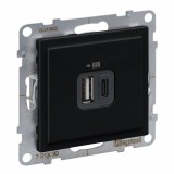 Cumpara ieftin Priza USB tip A+C 5V Legrand Suno negru 721430