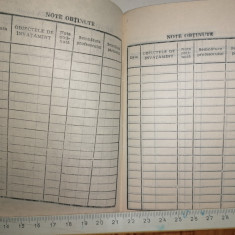 RAR = CARNET DE ELEV NESCRIS - RSR - PT CLASELE V -VIII