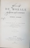 ESSAIS DE MORALE DE SCIENCE ET D&#039;ESTHETIQUE par HERBERT SPENCER - PARIS, 1904