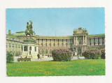 AT2 -Carte Postala-AUSTRIA-Viena, Heldenplatz mit Neuer Burg, circulata, Fotografie