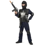 Costum ofiter S.W.A.T. KidMania&reg; pentru copii 9-10 ani 140 cm