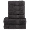 VidaXL Set de prosoape premium SOLUND, 6 piese, antracit, 600 g/m&sup2;