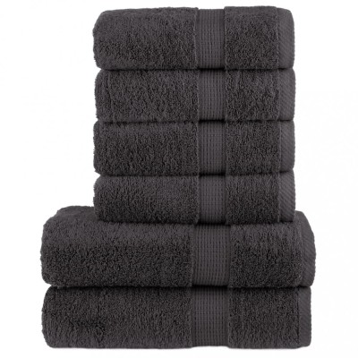 Set de prosoape premium SOLUND, 6 piese, antracit, 600 g/m&amp;sup2; foto
