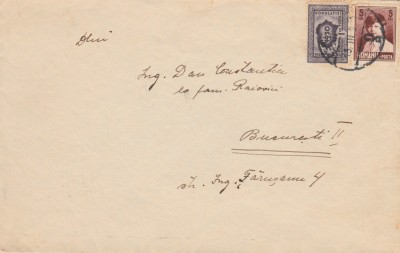 1931 Romania - Plic cu francatura mixta Mihai copil + Recensamantul 1 Leu foto