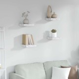 vidaXL Raft de perete Pe perete 4 pcs Marmură albă 23 x 23,5 x 4 cm 42019961