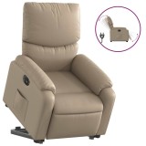 Cumpara ieftin Fotoliu rabatabil electric cu ridicare, cappuccino
