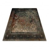 Covor de l&acirc;nă Omega MAMLUK Pătrat - Rozetă vintage smarald, 200x200 cm