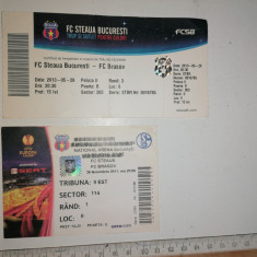 LOT 2 BILET MECI FOTBAL STEAUA - FC BRASOV