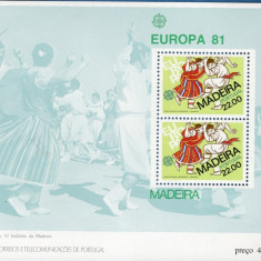 Portugal Madeira 1981 Europa CEPT Folklore perf.sheet Mi.B2 MNH CB.001