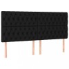 Tablii de pat, 4 buc, negru, 90x7x78/88 cm, textil
