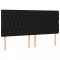 Tablii de pat, 4 buc, negru, 90x7x78/88 cm, textil