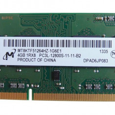 Memorii Laptop Micron 4GB DDR3 PC3L-12800S 1600Mhz CL11