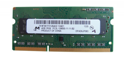 Memorii Laptop Micron 4GB DDR3 PC3L-12800S 1600Mhz CL11 foto
