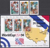 SUA 1994 - Cupa Mondială de fotbal - S.U.A., Serie + Colita, MNH