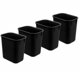 Aimet Coș de gunoi 12 litri / 13QT (pachet de 4) (culoare neagră), Oem