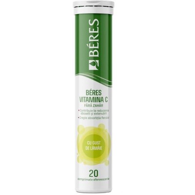 Vitamina C Fara Zahar 20 comprimate efervescente Beres foto