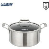 SEMIOALA INOX+CAPAC 28x13CM,7L,TITANIUM3, Heinner