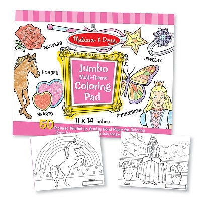 Caiet jumbo cu desene pentru colorat melissa and doug roz foto
