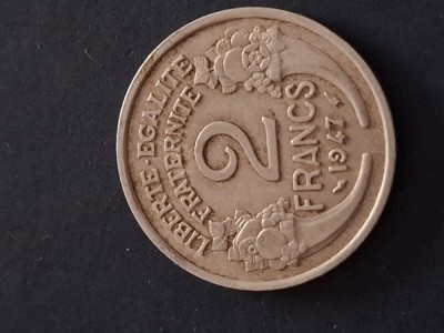 2 francs 1947 franta foto