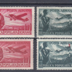 ROMANIA 1948/1952 LP 244 LP 267 LP 319 LP 319 a POSTA AERIANA SI AVIATIA MNH