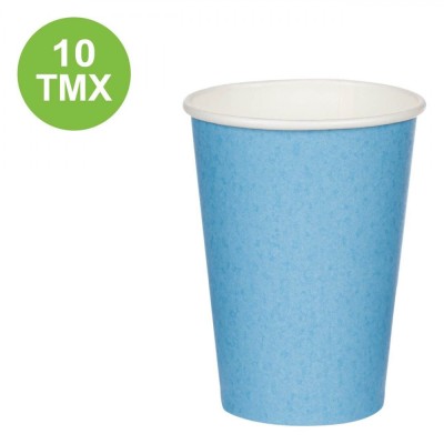 Pahare Carton, Set 10 Bucăți, Culoare Bleu, Capacitate 270ml foto