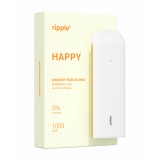 Tigara electronica, Ripple+, HAPPY, Fructul pasiunii, fara nicotina, 1000 pufuri