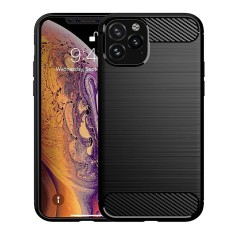 Husa TPU Forcell Carbon pentru Apple iPhone 11 Pro, Neagra