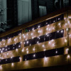 Perdea de lumini, 200 LED, alb, pt exterior, cu legare in serie, Somogyi