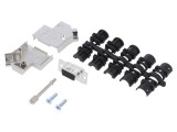Conector D-Sub HD 15 Pin Mamă Unghi 45&deg; Lipire Cabluri Gold