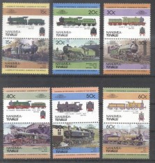 Tuvalu Nanumea 1984 Trains Railways 6 pair Mi.1-12 MNH B.004