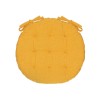 Perna pentru scaun, 38 cm, Galben, Rotunda, Bumbac/Poliester, ATU-087897, Oem