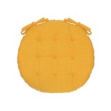 Perna pentru scaun, 38 cm, Galben, Rotunda, Bumbac/Poliester, ATU-087897, Oem