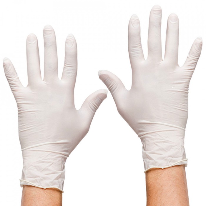 Cutie 100x Manusi Latex, Nesterile, Unica Folosinta, Pudrate, Albe, marimea S