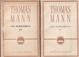 Thomas Mann - Casa Buddenbrook, Roman Clasica, 2 Volume, Editura De Stat Pentru Literatura Si Arta, 1957, Stare Buna, Brosata, 13x20cm