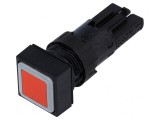 Comutator apăsare 16mm cu LED roșu