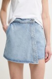Pepe Jeans fustă și pantaloni denim REGULAR SKORT HW femei, neted, high waist, PL801187NC9
