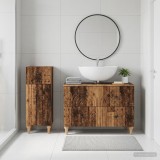 Cumpara ieftin Set de dulapuri pentru baie, 2 piese ALKMAAR Lemn vechi
