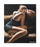 Cumpara ieftin Tablou seminud pictat manual, Feminitate, 60x50cm ulei pe panza, Mircea Iordache