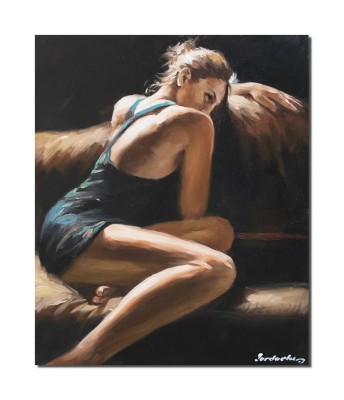 Tablou seminud pictat manual, Feminitate, 60x50cm ulei pe panza, Mircea Iordache foto