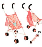 Carucior Pentru Papusi cu geanta Annabell, Tip Umbrela, Roz, 26 cm x 43 cm x 62 cm, Oem