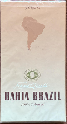 BAHIA BRAZIL (100% TOBACO)FRANS SUELL/ PACHET VECHI SIGILAT CU TIGARI DE FOI.. foto