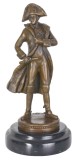 Napoleon Bonaparte-statueta din bronz cu soclu din marmura PAB036