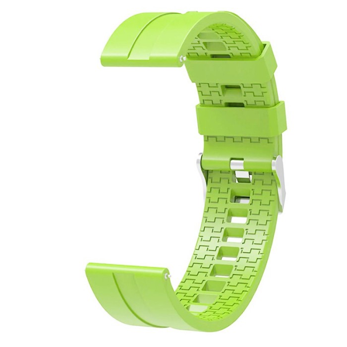 Curea din silicon compatibila cu Fossil Gen 3 Smartwatch, Telescoape QR, 22mm, Lizard Green