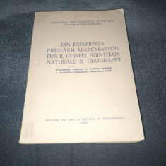 DIN EXPERIENTA PREDARII MATEMATICII FIZICII CHINIEI STIINTELOR NATURALE SI