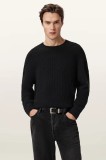 AllSaints pulover din amestec de l&acirc;nă de alpaca JAKOB culoarea negru, M008KD