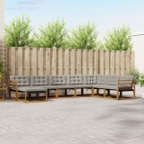 vidaXL Set de canapele de exterior 8 pcs Gri natural și deschis 3369734