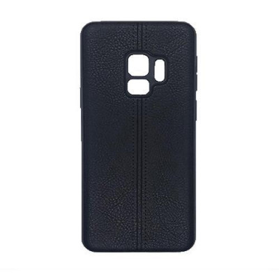 Husa telefon Silicon Samsung Galaxy S9+ g965 Black Leather foto