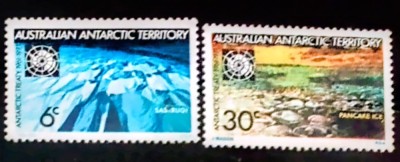 Teritoriile Antarctice Australiane 1971, 10 ani de la apariția acordului antarctic serie 2v neștampilată foto
