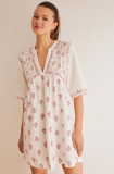 Women&#039;secret cămașă de noapte din bumbac MIX AND MATCH ORIGINS culoarea alb, bumbac, 4927031